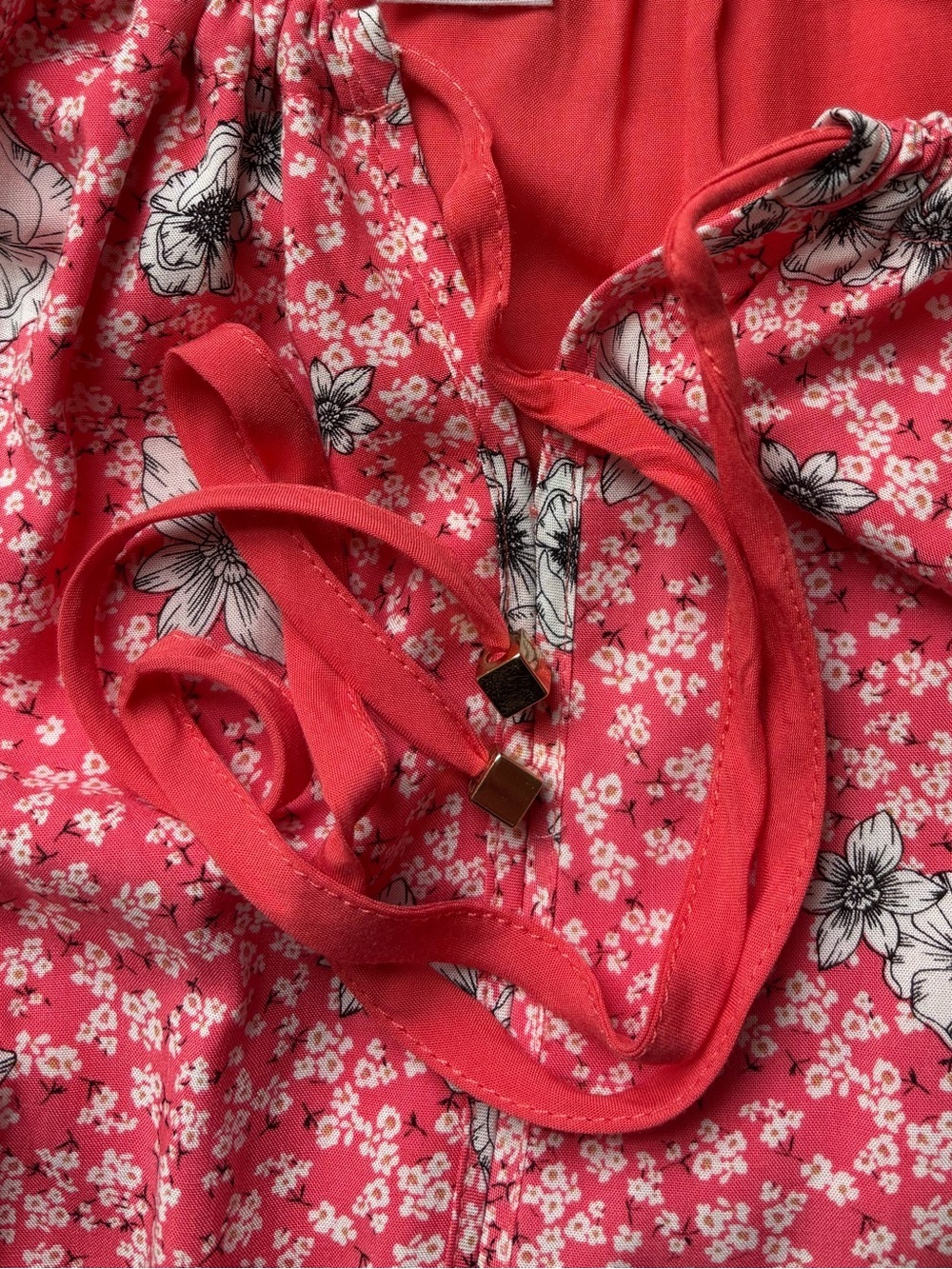 For The Republic Floral Flowy Maxi Dress XL Pink Coral Rayon Lined Feminine Boho - Picture 8 of 14